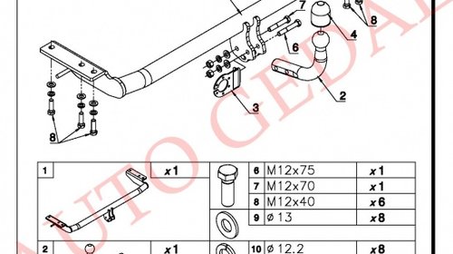 CARLIG REMORCARE VOLVO S60 2000-2010 COD:L19S