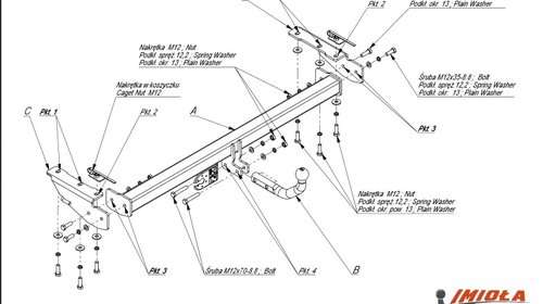 Carlig Remorcare VOLVO S80 1998-2005