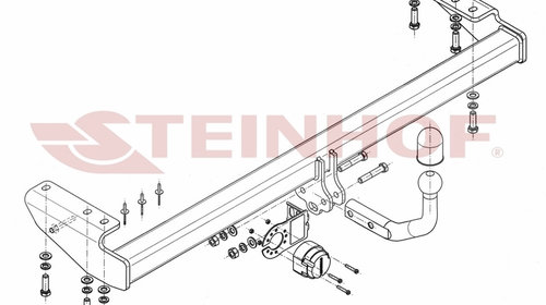 Carlig remorcare VOLVO V70 COMBI 2000-2007 - 