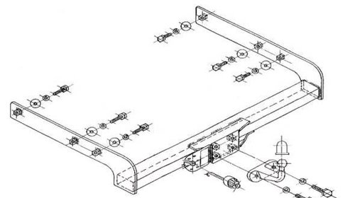 CARLIG REMORCARE VW T4- an fabr 90-03