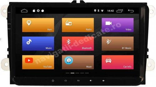 Carpad Navigatie Android Ecran 9 inch Skoda Fabia Yeti Roomster Rapid Internet NAVD-MT9800