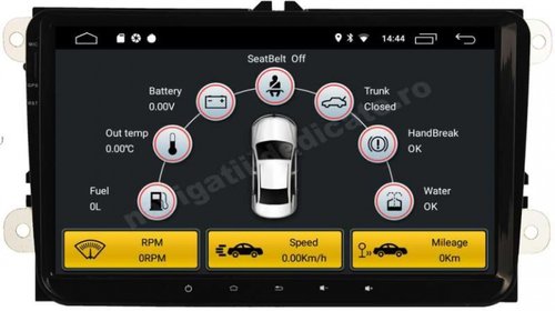 Carpad Navigatie Android Volkswagen Vw Golf 5 Golf 6 Golf Plus Ecran 9 inch Internet NAVD-MT9800