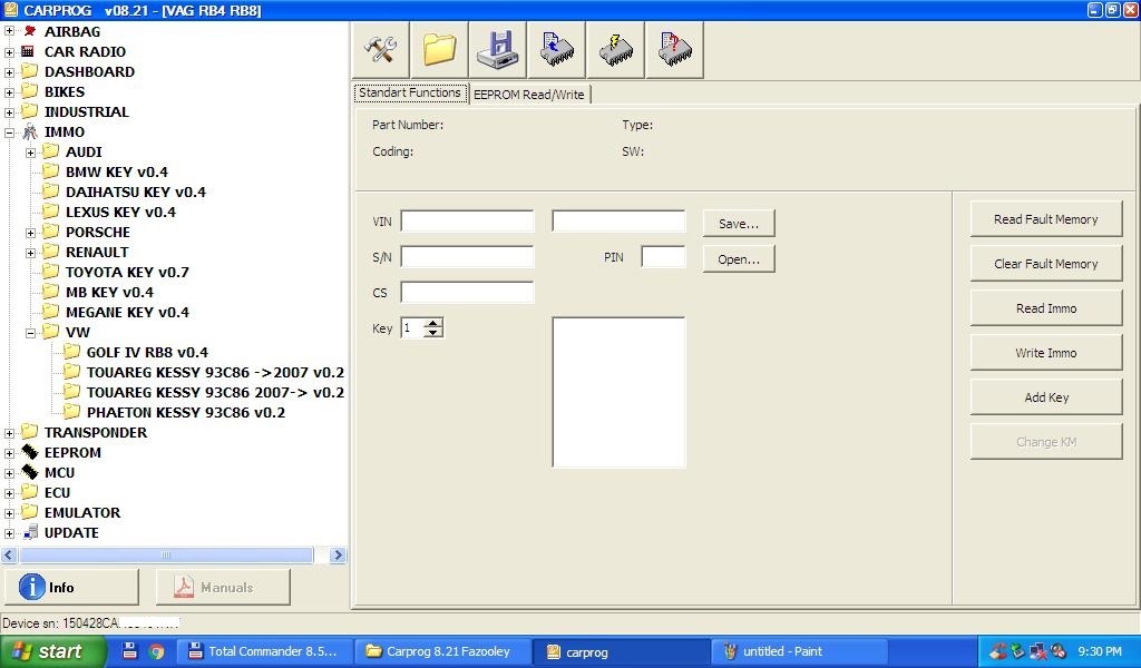 Carprog v8.09 / 8.21 / 9.31 / 10.05 onli