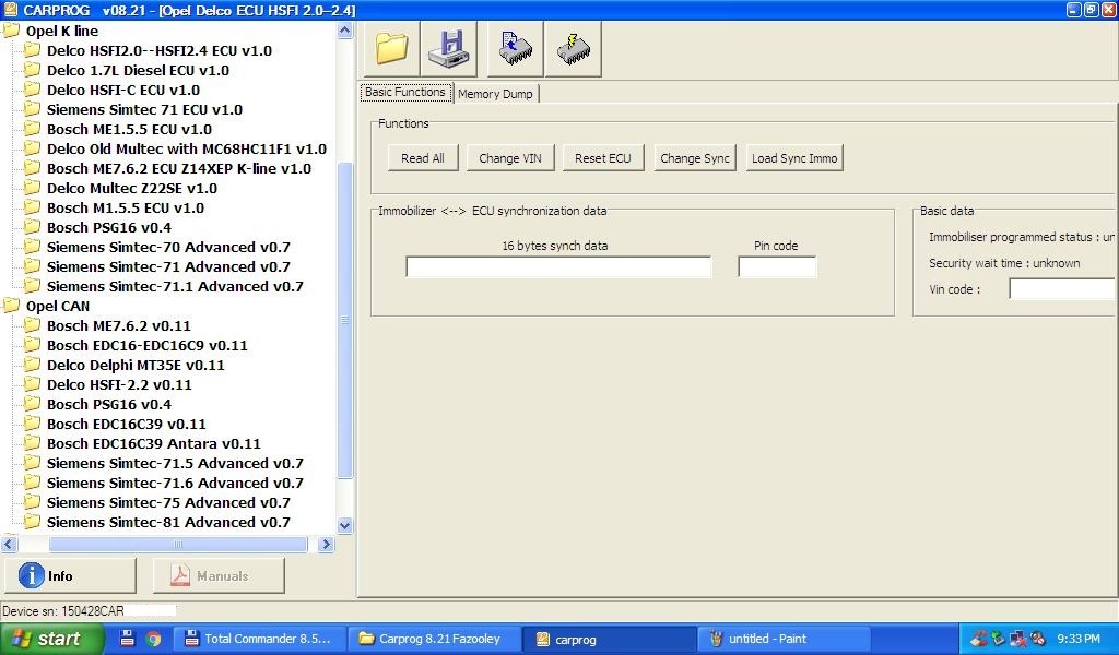 Carprog v8.09 / 8.21 / 9.31 / 10.05 onli