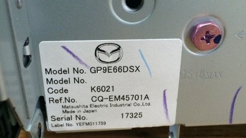 Casetofon original Mazda 6 2006