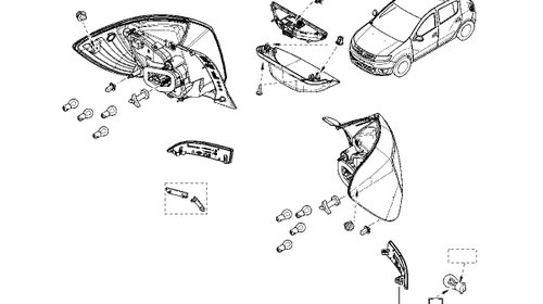 Catadioptru Bara Spate Stanga Oe Dacia Logan 2 2012→ 265659019R