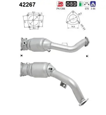 Catalizator AS AUDI A4 B8 Avant (8K5) 2007-2015 - 42267