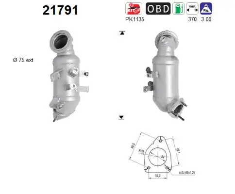 Catalizator AS VAUXHALL CORSA Mk IV (E) (X15) 2014-2020 - 21791