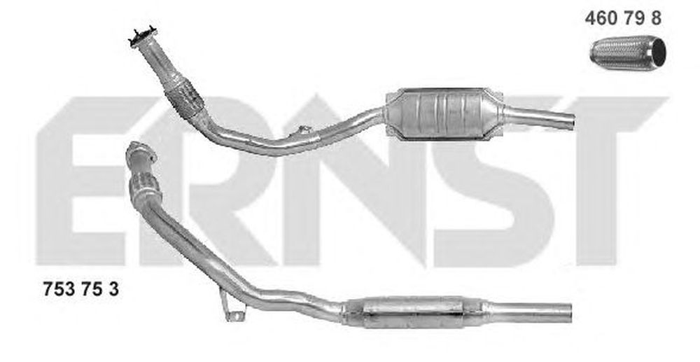 Catalizator AUDI A4 8D2 B5 ERNST 753753