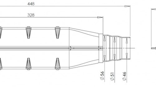 CATALIZATOR universal oval EURO 4 omologat, PILOT-AUTOMETAL, 4000 cmc