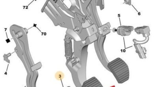 Cauciuc Pedala Frana Oe Citroen C-Elysee 2012→ 450417