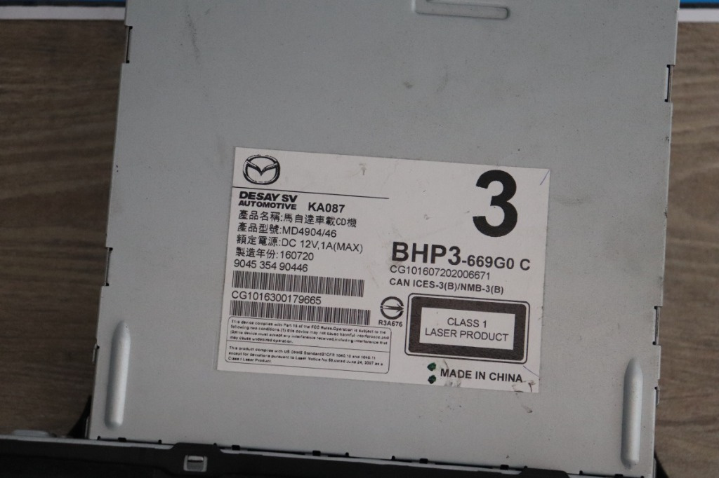 CD PLAYER MAZDA 3 CX3 - COD: BHP3-669G0 