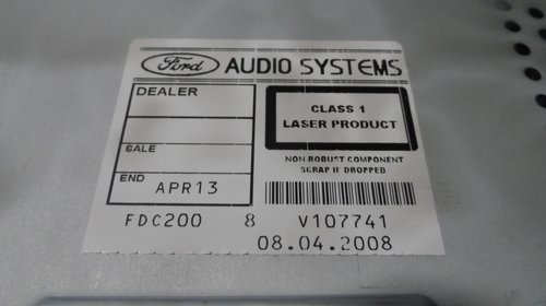 Cd player original ford 2008 - 2010