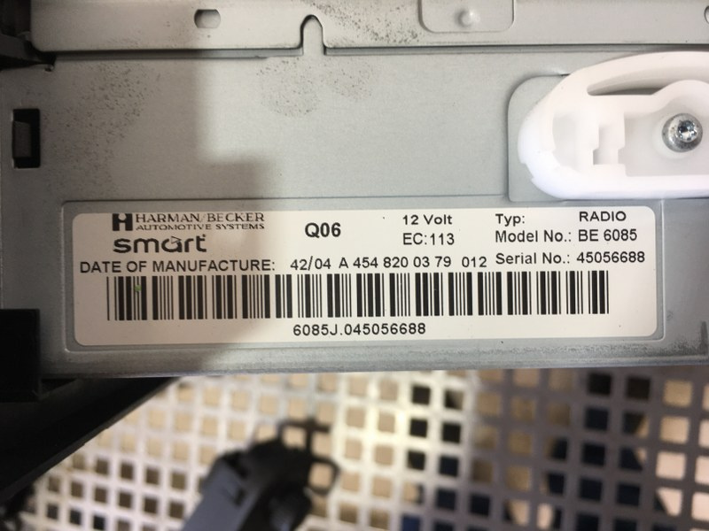 CD Player Smart Forfour 1.5 DCI: A454820