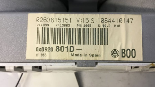 Ceas Bord 5411007100 Diesel Volkswagen POLO 6N2 1999-2001