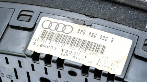 Ceas Bord Europa - Afisaj In Km,motorina Audi A3 (8P) 2003 - 2013 Motorina 8P0920900B