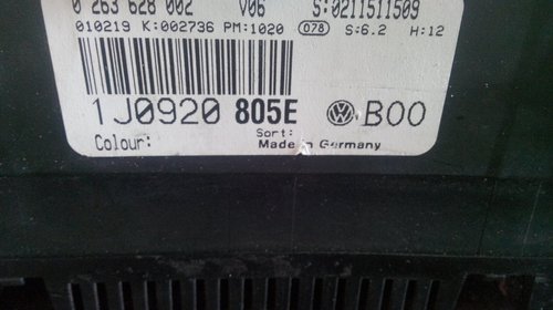 Ceas bord VW cod 1J0920805E