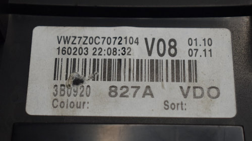 Ceas bord VW Passat B5 1.9 TDI AVF 3B0920827A 480