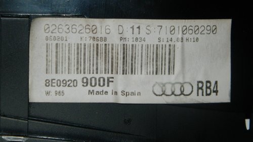 Ceasuri bord Audi A4 2.0B model 2003