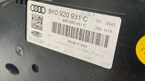 Ceasuri bord Audi A4 B8 Facelift 8K0920931C 5