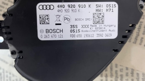 Ceasuri bord Audi A8 4H 2011-2017 ceasuri de UK
