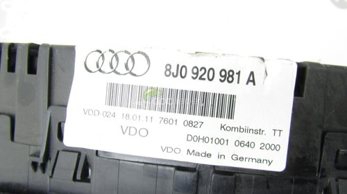Ceasuri bord Audi TT 8J Diesel Facelift - cod 8J0920981A