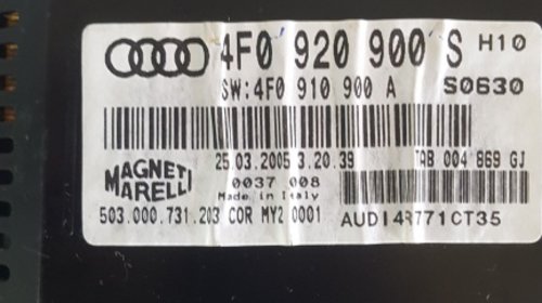 Ceasuri bord cluster color Audi A6 4F C6 2006 3.0 tdi BMK avant