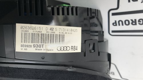 Ceasuri bord color rb4 cod 8e0920930t audi a4 b6 1.9 tdi