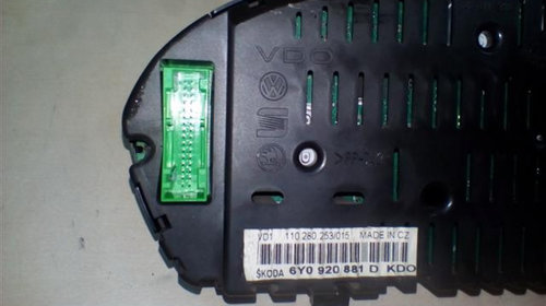 Ceasuri bord Skoda Fabia TDI An 1998 1999 2000 2001 2002 2003 2004 2005 2006 cod 6Y0920881D