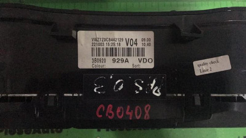 Ceasuri bord Volkswagen Passat B5 (1996-2005) 3b0920929a