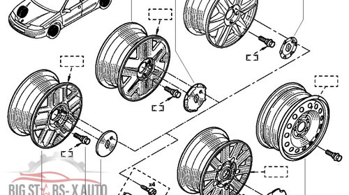 Cheie antifurt desfacere capacele jante aluminiu Renault Safrane Anul de producție 1992-2000 4 șuruburi