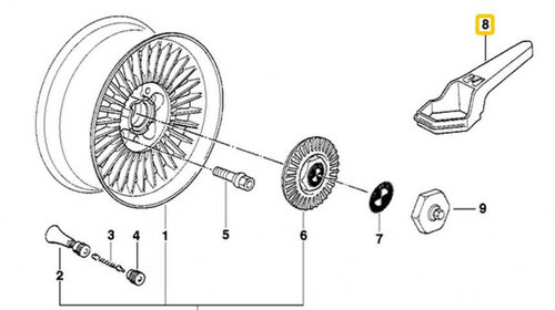 Cheie Capac Janta BBS Oe Bmw Seria 7 E32 1986-1994 36131179325