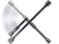 Cheie cruce pentru roti Carpoint pliabila cu 4 capete de 17-19-21-23 mm