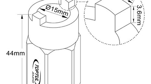 Cheie Piulita Amortizor Toptul 22MM JEAJ0122
