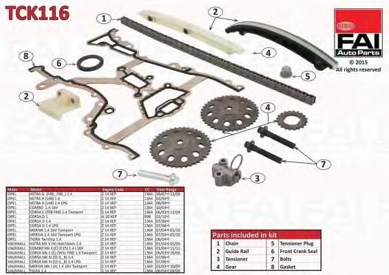 Chit lant de distributie MERCEDES C CLASS (W204) C 200 KOMPRESSOR (204.041) 01/07- (M 271.950) / C CLASS/ CLK/ SLK / E-CLASS - Cod intern: W20236555 - LIVRARE DIN STOC in 24 ore!!!