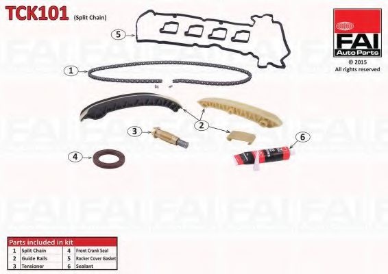 Chit lant de distributie MERCEDES E-CLASS T-Model (S211) (2003 - 2009) FAI AutoParts TCK101 piesa NOUA