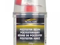 Chit resina poliester Protecton , set reparatie caroserie cu intaritor, panza fibra spatula, 250gr