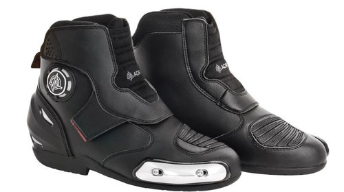 Cizme Piele Moto Adrenaline One Negru Marimea