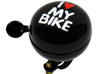 Claxon bicicleta I Love My Bike negru 60mm , sonerie bicicleta