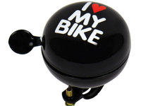 Claxon bicicleta I Love My Bike negru 80mm , sonerie bicicleta