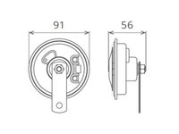 CLAXON ELECTROMAGNETIC 12V 5A TON JOS