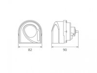 Claxon electromagnetic, tip melc, 24v 3a ton jos, design light UNIVERSAL Universal #6 65GK24.100.02K