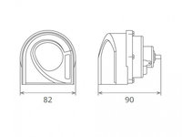 Claxon Electromagnetic, Tip Melc, 24v 3a Ton Jos, Design Light Seger 65GK24.100.02K