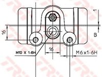 Clilindru pistonas frana CITROEN C25 bus 280 290 TRW BWL112