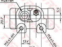 Clilindru pistonas frana CITROEN C3 I FC TRW BWD307T