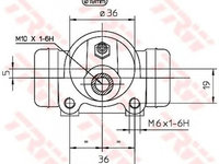 Clilindru pistonas frana CITROEN JUMPY caroserie BS BT BY BZ TRW BWD121 PieseDeTop