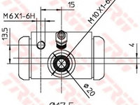 Clilindru pistonas frana DACIA SANDERO II TRW BWD351 PieseDeTop