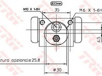 Clilindru pistonas frana FIAT MAREA 185 TRW BWH397