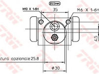 Clilindru pistonas frana FIAT MAREA Weekend 185 TRW BWF303 PieseDeTop