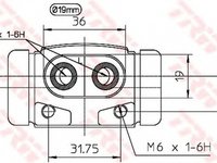 Clilindru pistonas frana FORD FOCUS limuzina DFW TRW BWD195